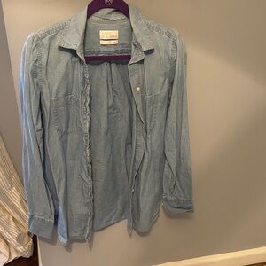 J. Crew Chambray Button-Up Shirt